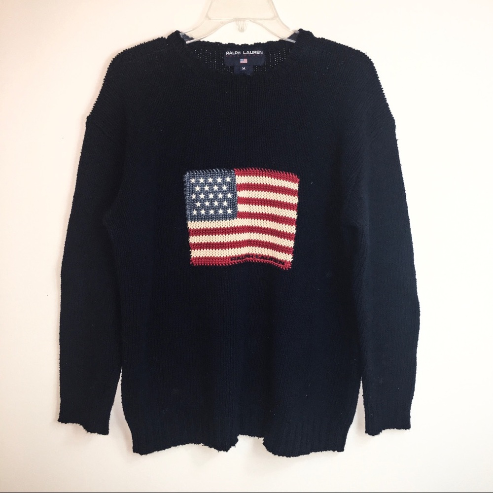 [RARE] VTG Ralph Lauren “The Iconic Flag Sweater”